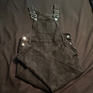 Black Denim Overalls